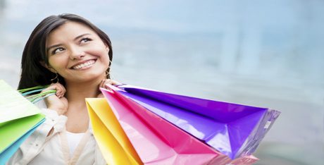 Thoughtful woman shopping