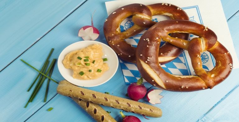 Typical bavarian lunch at Munich's Oktoberfest